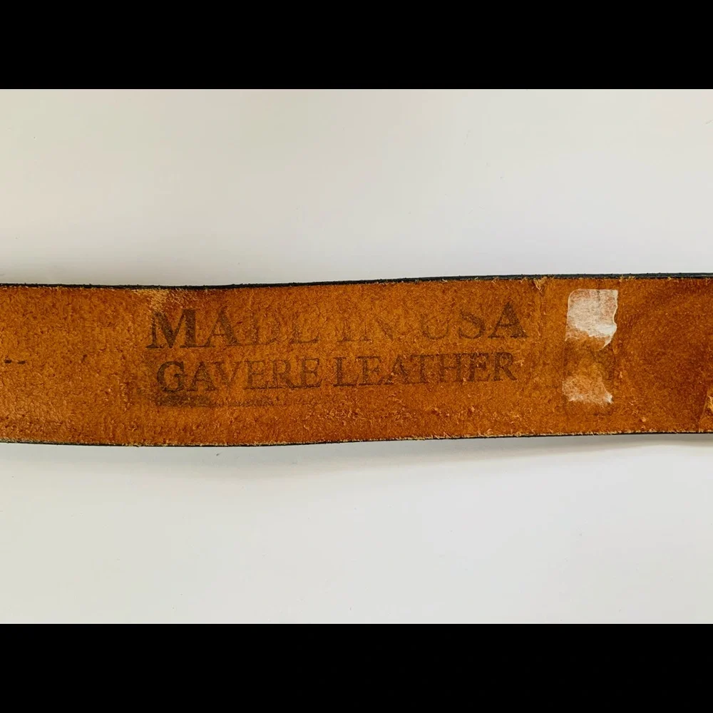 Gavere Leather Belt Horsehead  35-40 Country Western Americana